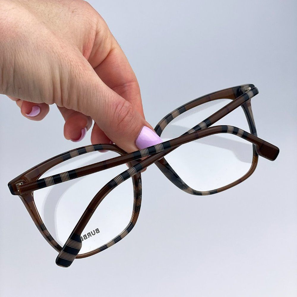Burberry BE2367 3966 Eyeglasses Check Brown Square Women - Picture 5 of 12